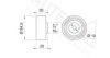 VW 046130195D Deflection/Guide Pulley, timing belt
